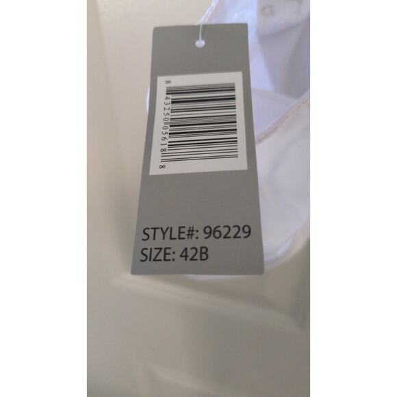 Dynashape White Lace Satin Front Closure Bra NWT 42B, No Wire, Cottage, Casual - Picture 4 of 6